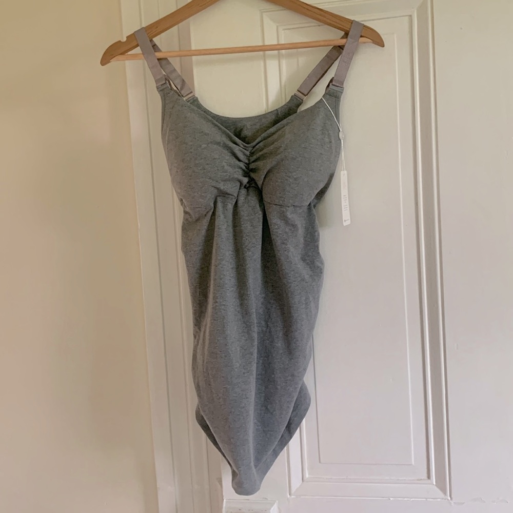 Heather Grey Cake Maternity Ice Cream Nursing Tank